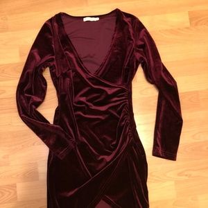 Crushed Velvet Mini Dress